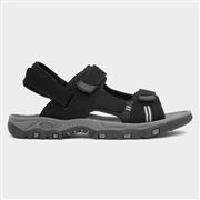 Hobos Elliot Mens Black Easy Fasten Sandals (Click For Details)