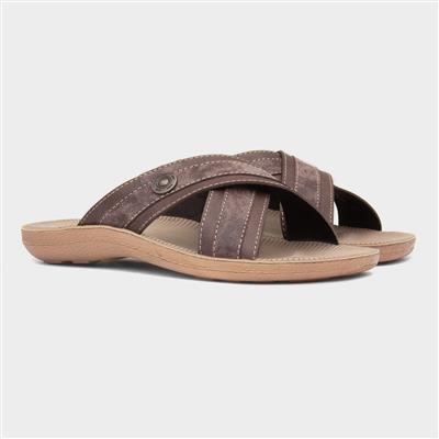 Ellison Mens Brown Mule Sandal