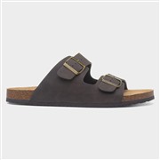 Red Fish Mens Brown Double Buckle Mule Sandal (Click For Details)
