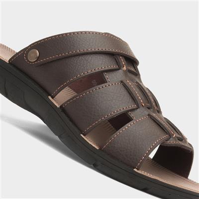 Elmer Mens Brown Mule Sandal