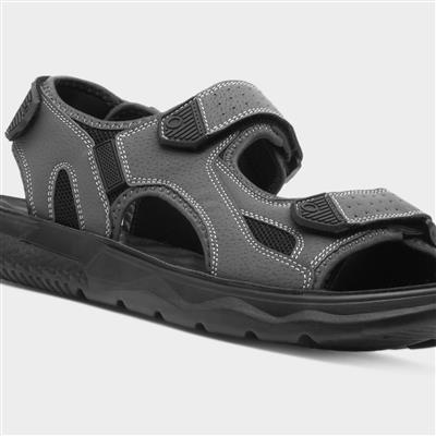 Hogan Mens Grey Easy Fasten Sandal