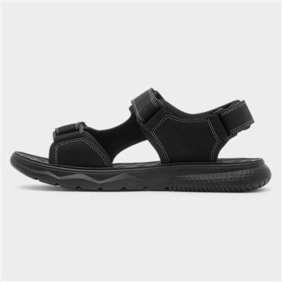 Hogan Mens Black Easy Fasten Sandal