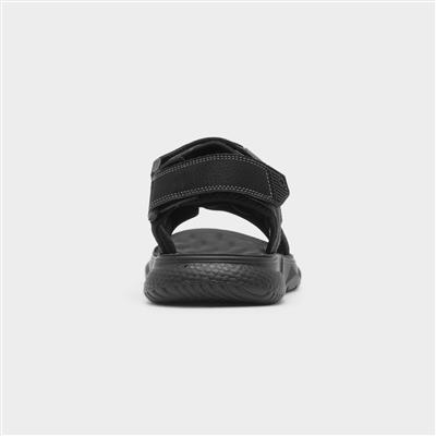 Hogan Mens Black Easy Fasten Sandal