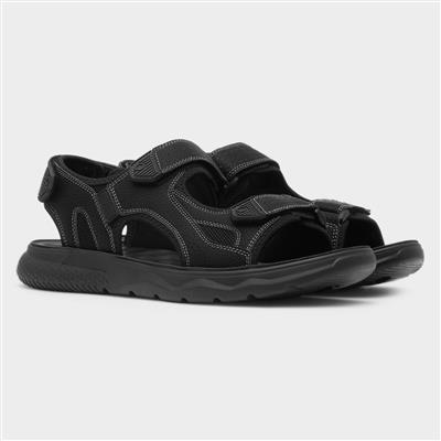 Hogan Mens Black Easy Fasten Sandal