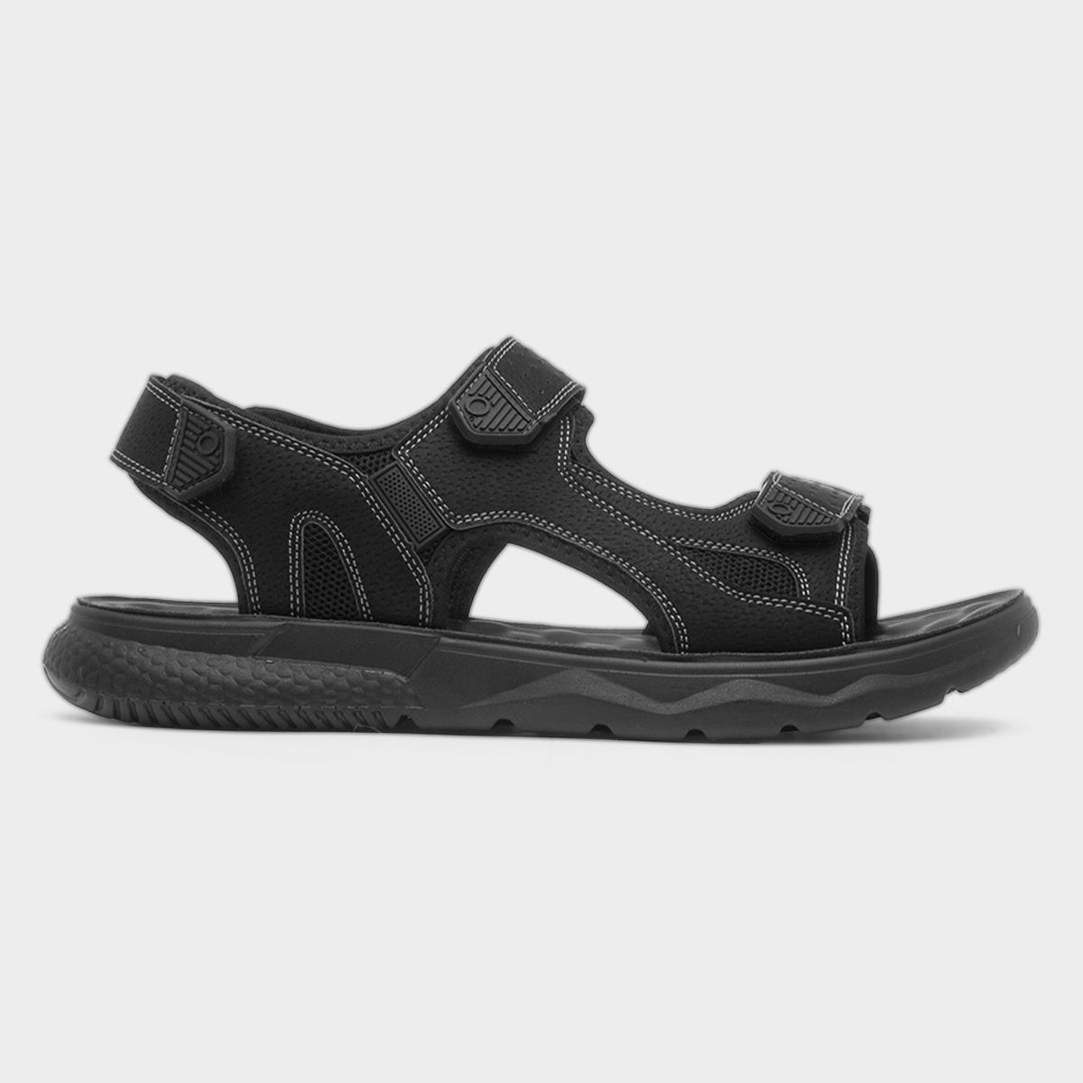 Hogan Mens Black Easy Fasten Sandal