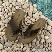 Red Fish Mens Brown Toe Post Slip On Sandal (Click For Details)