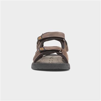Hayden Mens Brown Easy Fasten Sandal