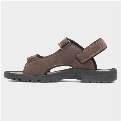 Hayden Mens Brown Easy Fasten Sandal