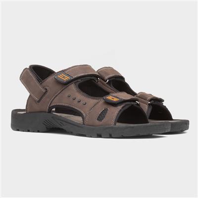 Hayden Mens Brown Easy Fasten Sandal