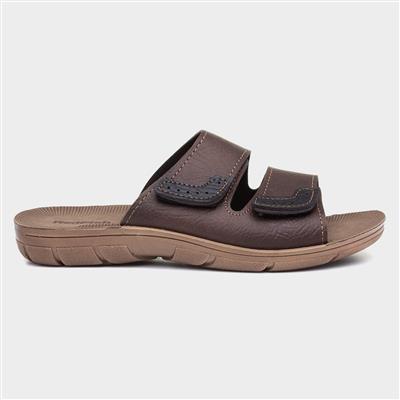 Mens Brown Mule Sandal