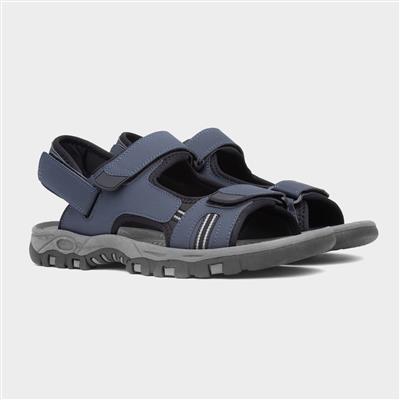 Elliot Mens Navy Easy Fasten Sandal