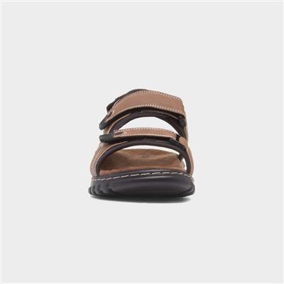 Hector Mens Tan Easy Fasten Sandal