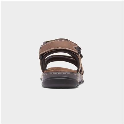 Hector Mens Tan Easy Fasten Sandal
