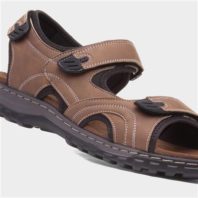 Hector Mens Tan Easy Fasten Sandal