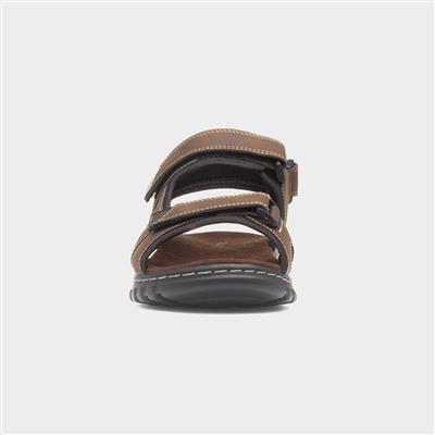 Edwin Mens Brown Easy Fasten Sandal