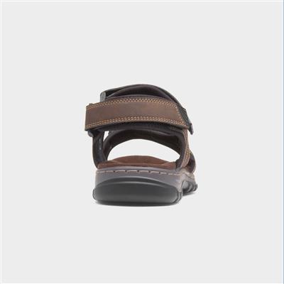 Edwin Mens Brown Easy Fasten Sandal