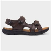 Hush Puppies Avery Mens Brown Leather Sandals (Click For Details)