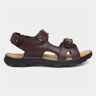 Avery Mens Brown Leather Sandals
