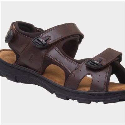Avery Mens Brown Leather Sandals