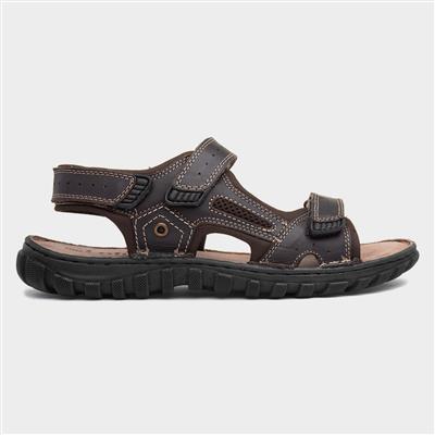 Douglas Mens Brown Leather Sandal