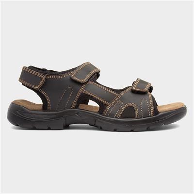 Bill Mens Brown Leather Sandals