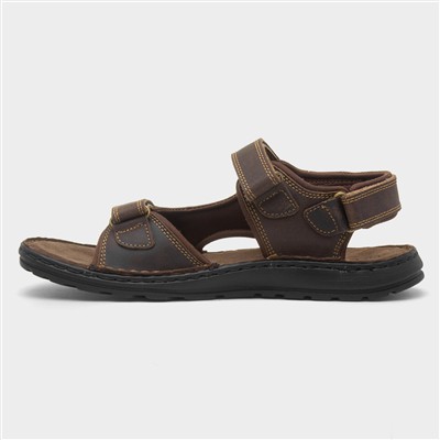 Yosemite Mens Brown Leather Sandal