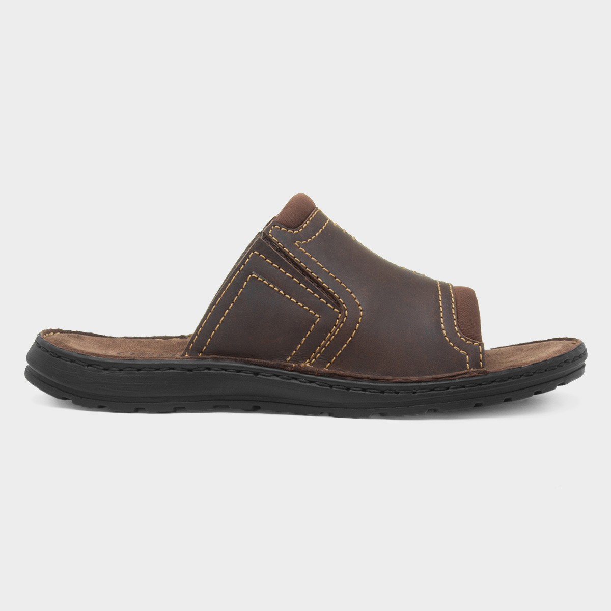 Yellowstone Mens Brown Leather Mule Sandal