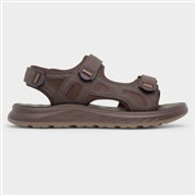 Osaga Serengeti Mens Brown Easy Fasten Sandal (Click For Details)