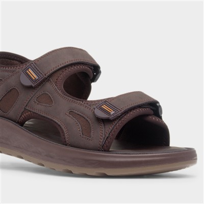 Serengeti Mens Brown Easy Fasten Sandal