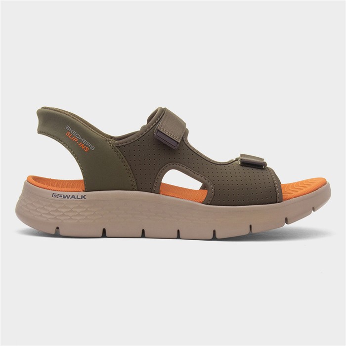 Slip Ins Go Walk Flex Mens Olive Sandal