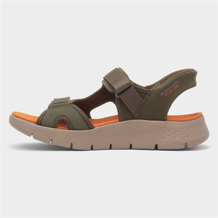 Slip Ins Go Walk Flex Mens Olive Sandal