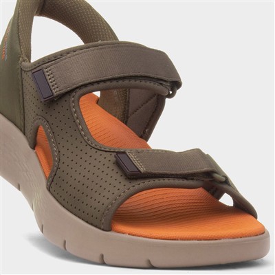 Slip Ins Go Walk Flex Mens Olive Sandal