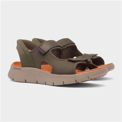 Slip Ins Go Walk Flex Mens Olive Sandal