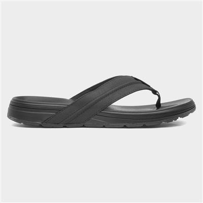 Relaxed Fit Patino Mens Black Flip Flop