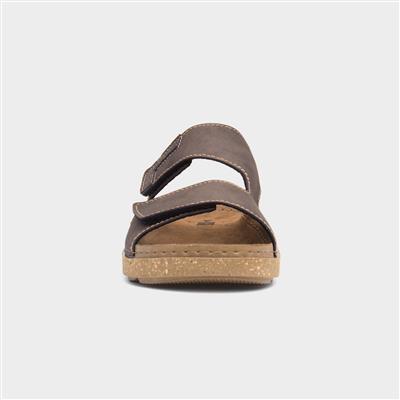 Terrain Mens Brown Easy Fasten Mule Sandal