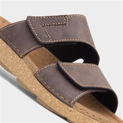 Terrain Mens Brown Easy Fasten Mule Sandal