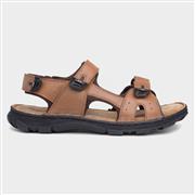 Hush Puppies Avery Mens Brown Leather Sandal (Click For Details)
