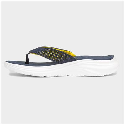 Vapor Foam Mens Navy & Yellow Flip Flop