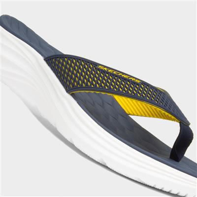 Vapor Foam Mens Navy & Yellow Flip Flop