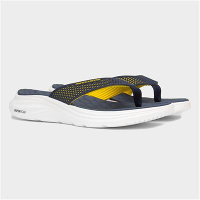 Vapor Foam Mens Navy & Yellow Flip Flop