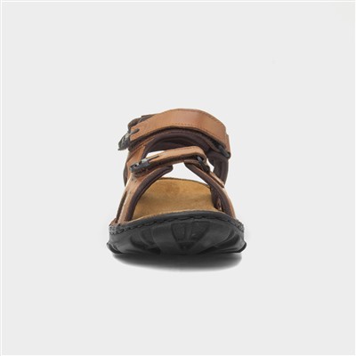 Avery Mens Tan Leather Sandal