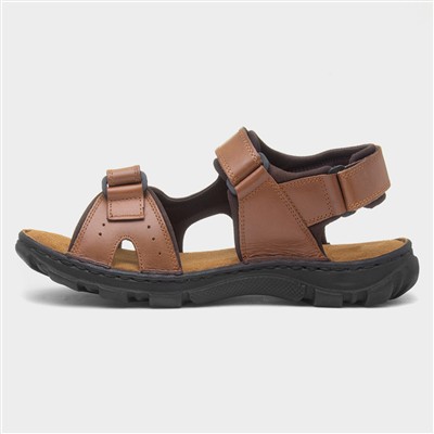 Avery Mens Tan Leather Sandal