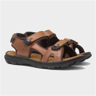 Avery Mens Tan Leather Sandal