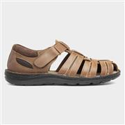 Hush Puppies Albert Mens Tan Leather Sandal (Click For Details)