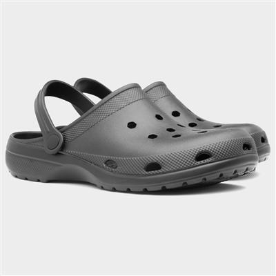 Adults Black Slip On EVA Clog Sandal