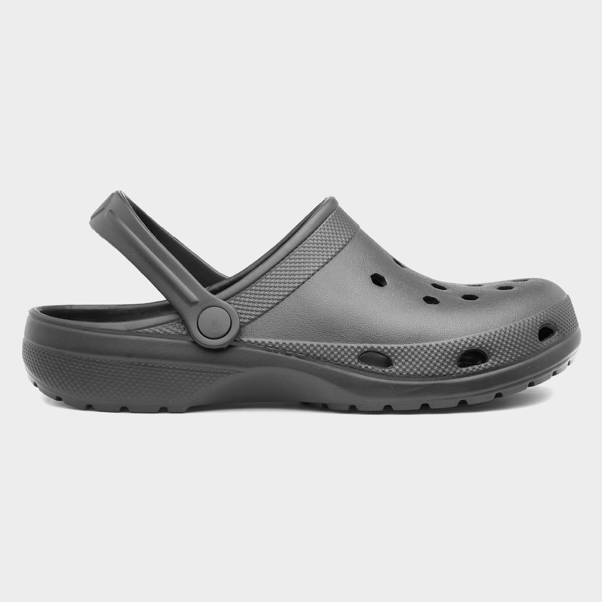 Adults Black Slip On EVA Clog Sandal