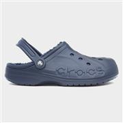 Crocs Baya Unisex Navy Fur Lined Clog (Click For Details)