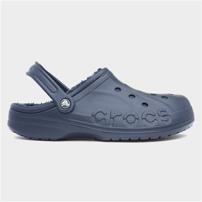 Baya Unisex Navy Fur Lined Clog