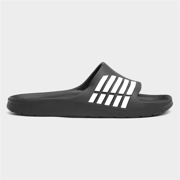 Adults Black and White Stripe EVA Slider