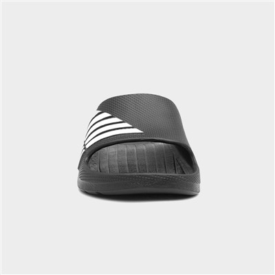 Adults Black and White Stripe EVA Slider
